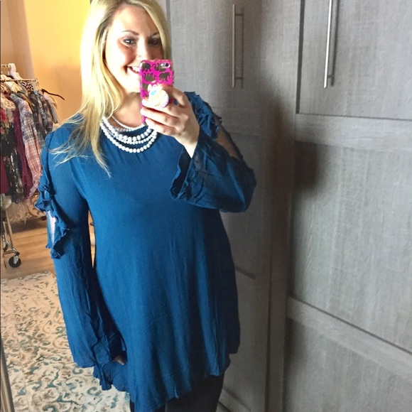 Last 2! S-M Teal dress - Picture 2 of 4