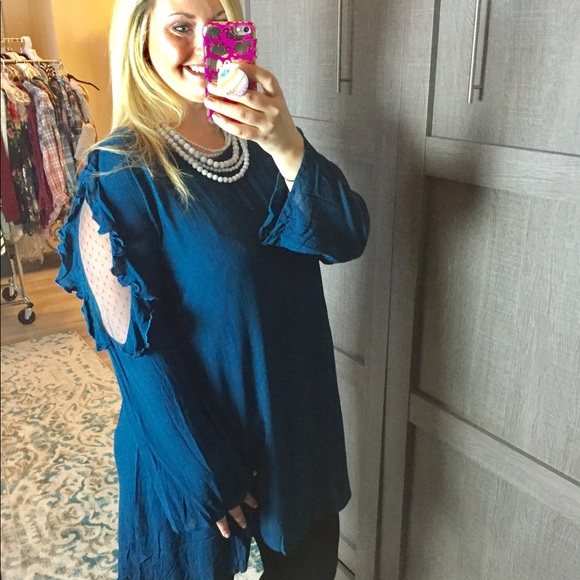 Last 2! S-M Teal dress - Picture 3 of 4