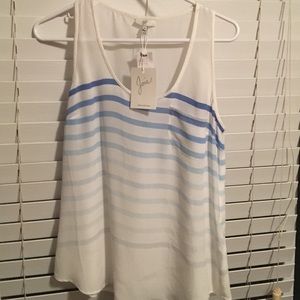Joie white silk sleeveless blouse