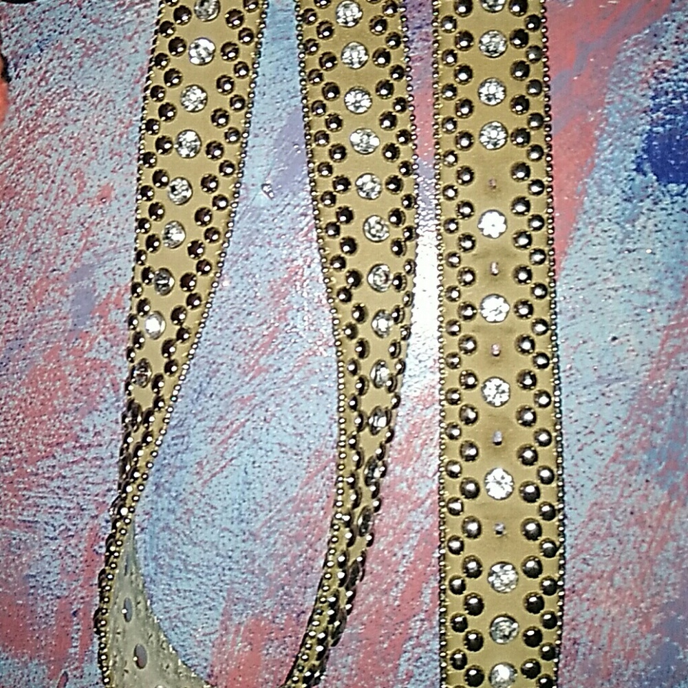 2 Guess rhinestone & stud belts bundle