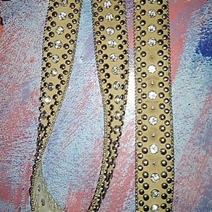 2 Guess rhinestone & stud belts bundle