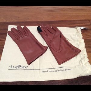 Dwellbee Women's Classic Leather Winter Gloves-BRN
