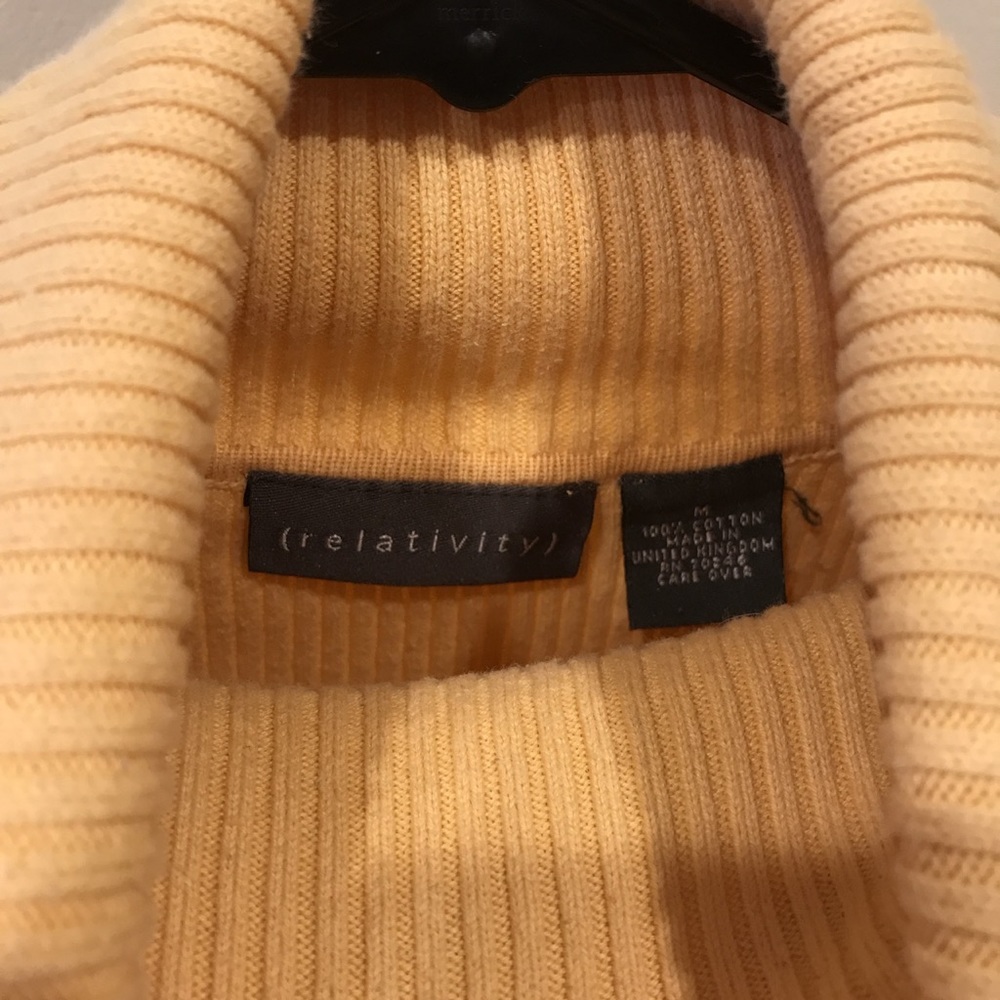 Mustard Yellow Ribbed Turtle Neck - Picture 4 of 4