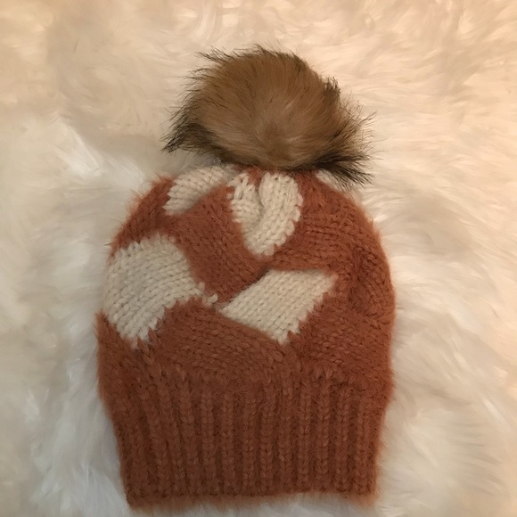 Fluffy  Knit Pom Pom Beanie - Picture 3 of 4