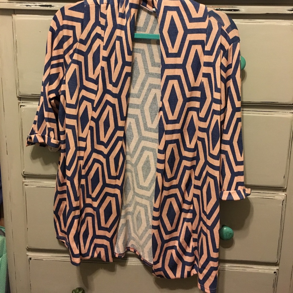 Navy & coral cardigan!