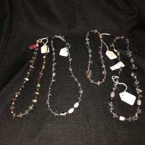 4 Bead stone necklace