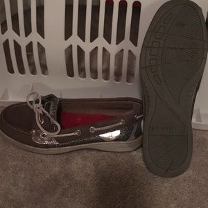 Sperry gray boat shoe