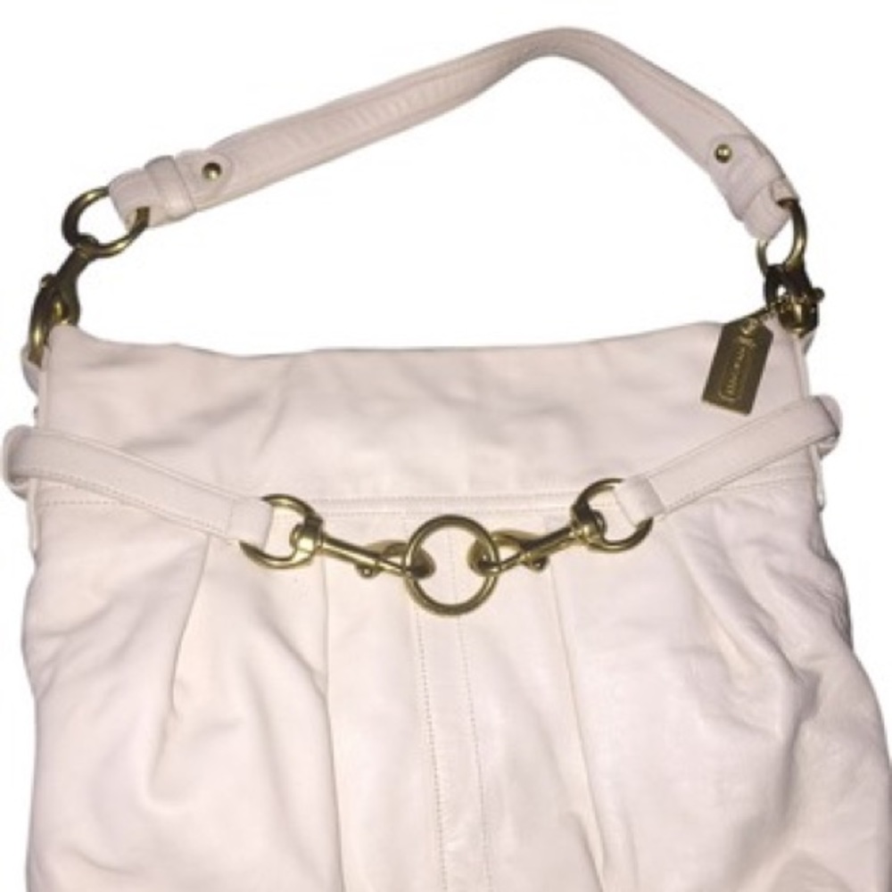 Coach Winter white hobo bag