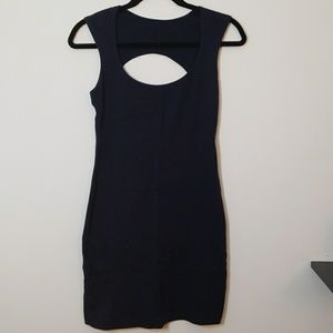 American apparel navy dress with back cutout