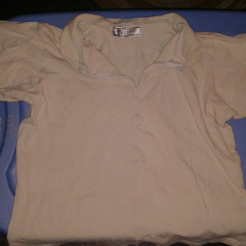 Cream casual horseback riding shirt