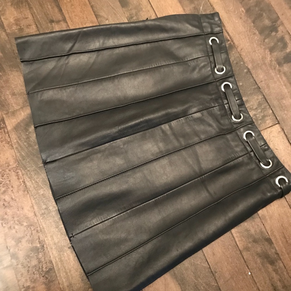 BCBG Maxazria Leather Skirt