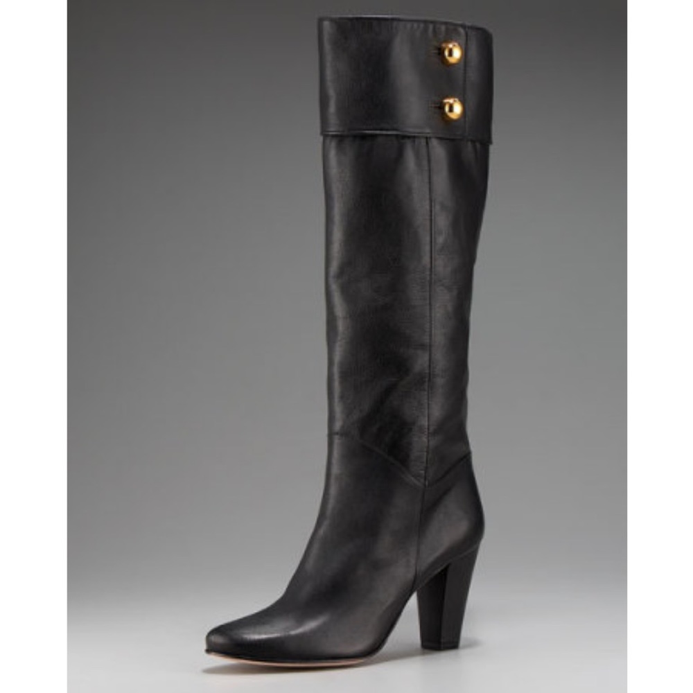 Kate Spade Belinda Button Boots, Heel, Tall, Black