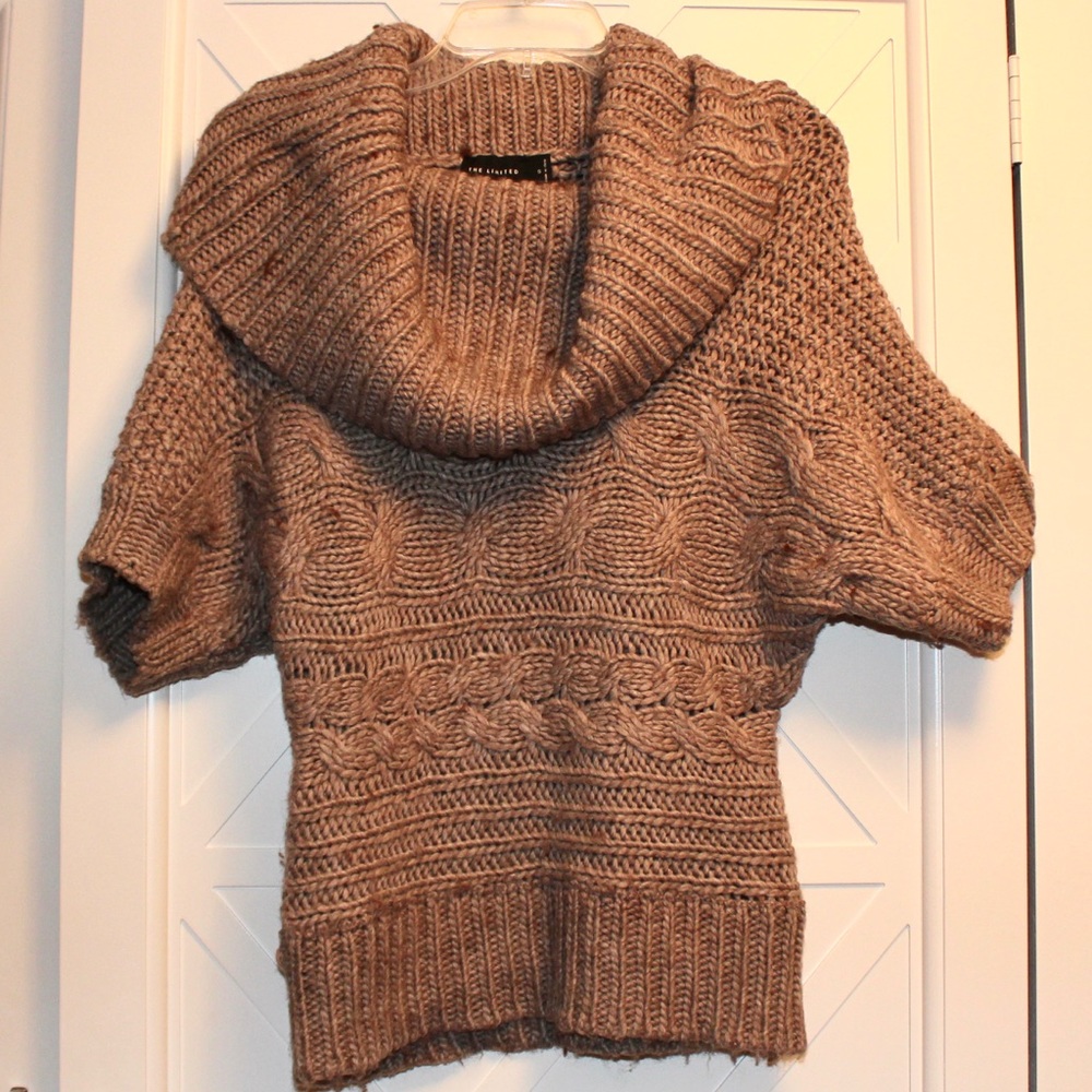 Limited Short Sleeve Cowl Neck Sweater