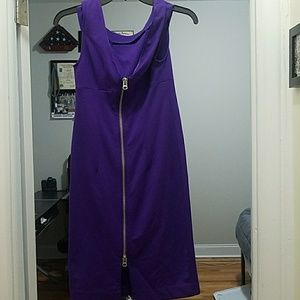 Purple Zip Up Dress
