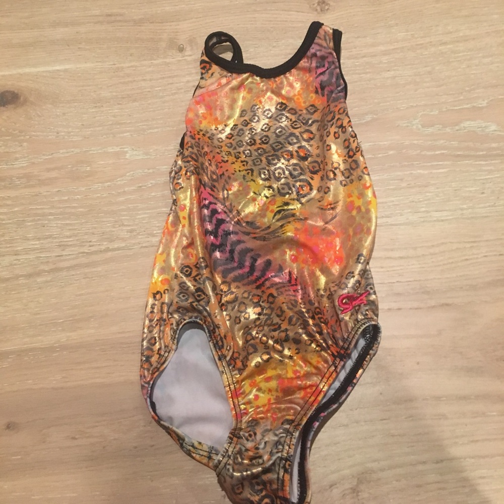 gk orange leotard