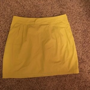 Yellow mini skirt