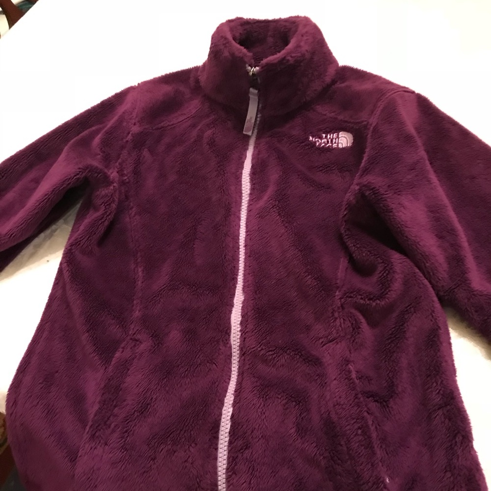 Girls North Face purple fleece size Medium 10-12