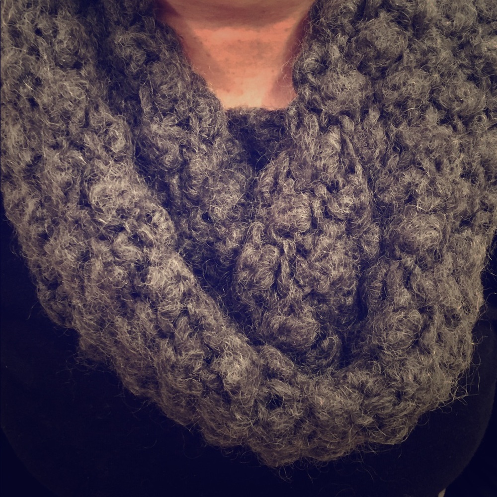 Michael Kors Gray Wool Infinity Scarf