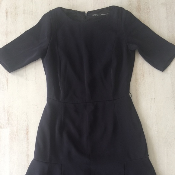 Zara Dresses & Skirts - Zara Basic Black Belted Dress