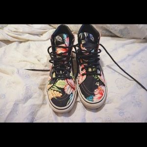 Vans Sk8 Hi Slim Hawaiian Floral Shoes