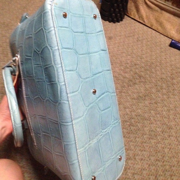 Dooney and Bourke blue alligator satchel Nwt - Picture 5 of 8