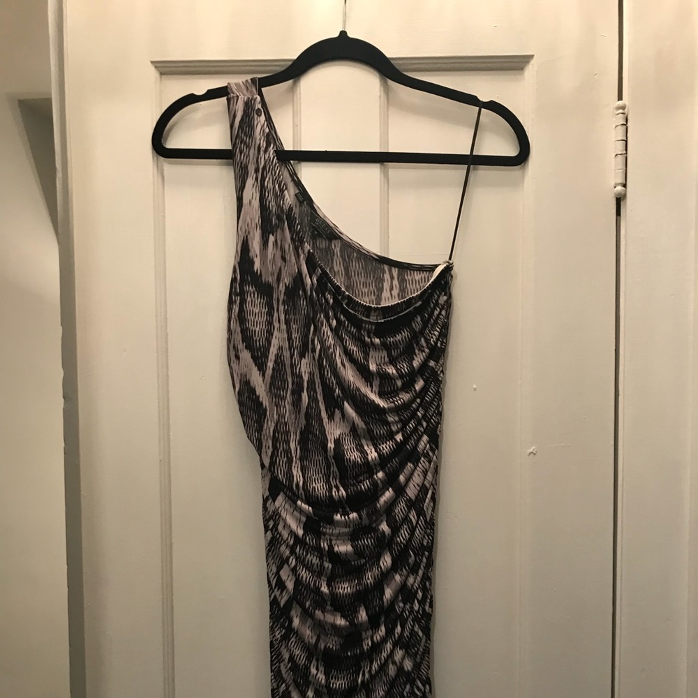 Guess one shoulder snakeskin dress