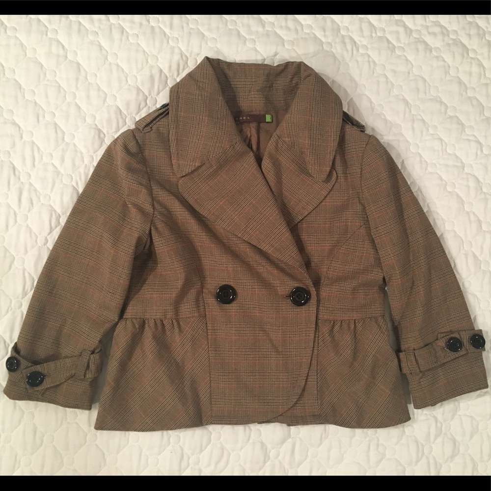 Jacket - Blazer - Brown - Plaid