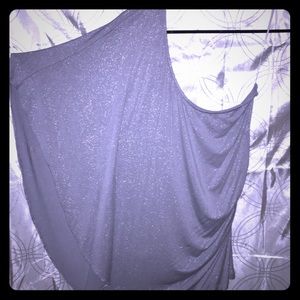 Gorgeousss one sleeved grey sparkle top