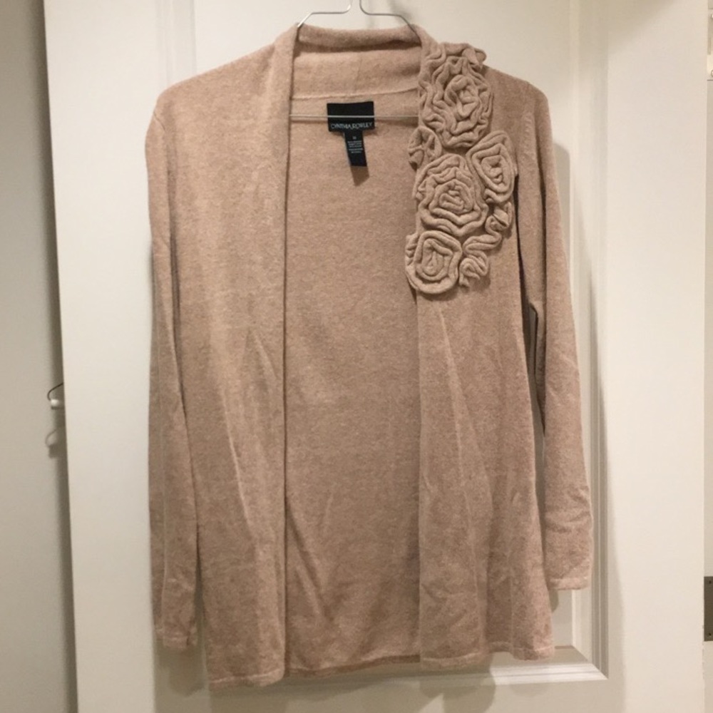 Cynthia Rowley Cardigan with Floral Detail