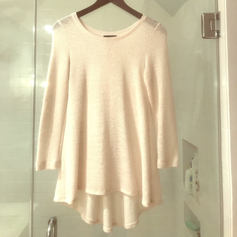 Nally and Milly Cream Hi Lo Sweater S