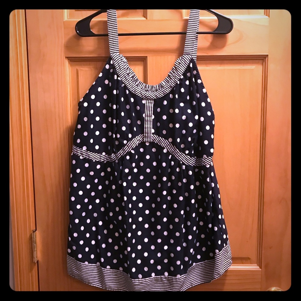 4 for $20 SALE!! Adorable navy and white tank top!