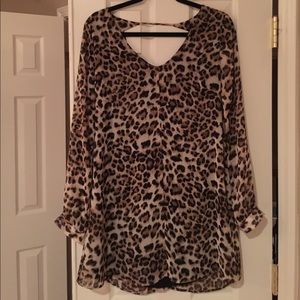 ASTR leopard print tunic dress size M