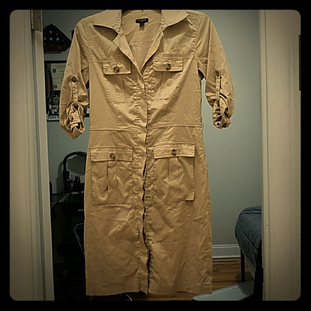 Button Down Trench Dress