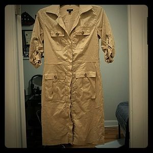 Button Down Trench Dress