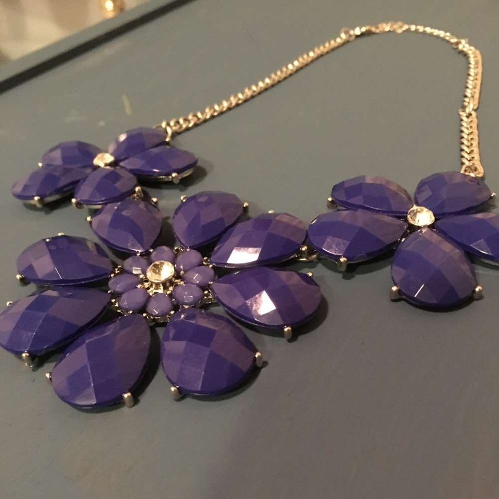 Blue statement necklace