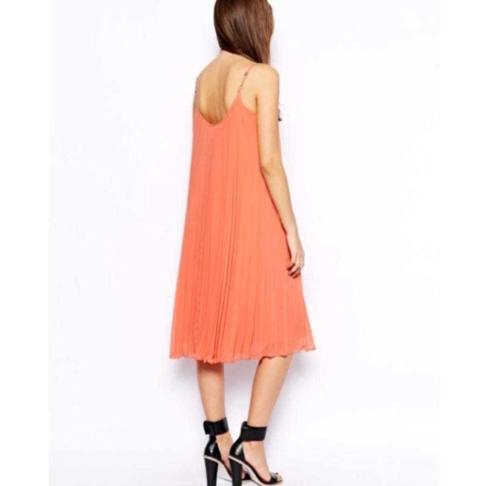 BCBGeneration Peach Pleated Dress