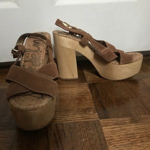 Sam Edelman Mae High Heel Wooden Sandal