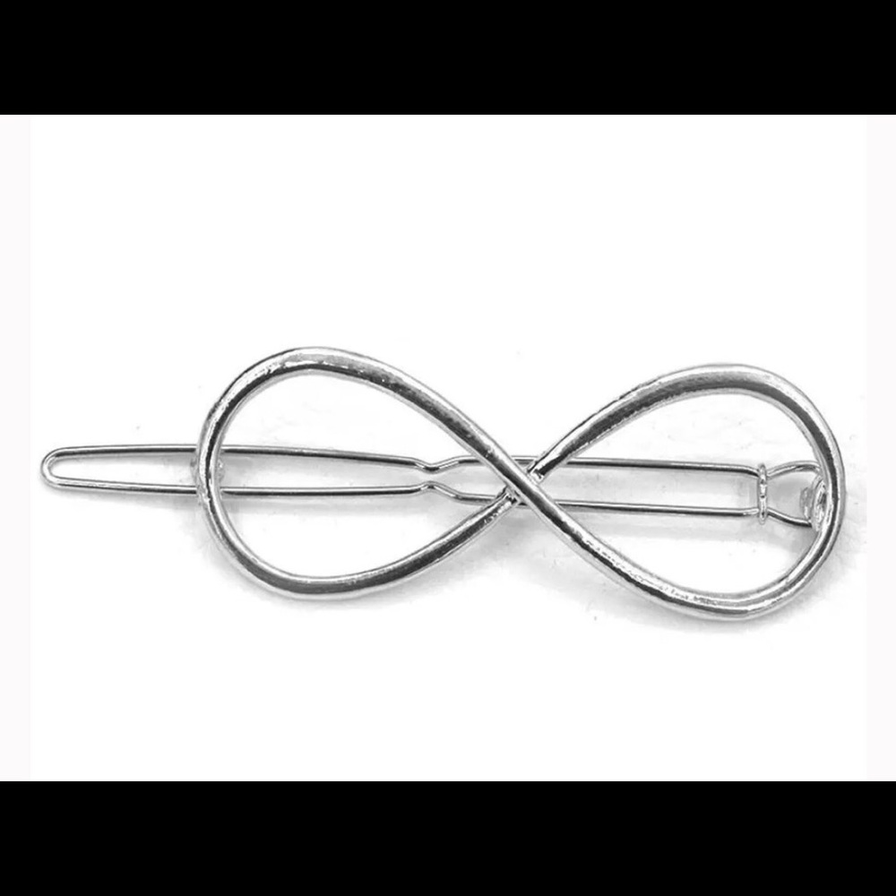 Silver Infinity Hair Barrette