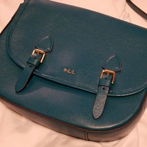 Lauren Ralph Lauren teal saddle bag