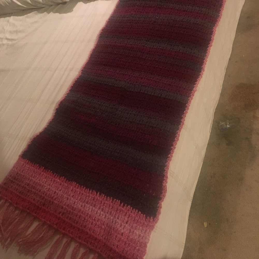 Handwoven multicolored crochet shawl
