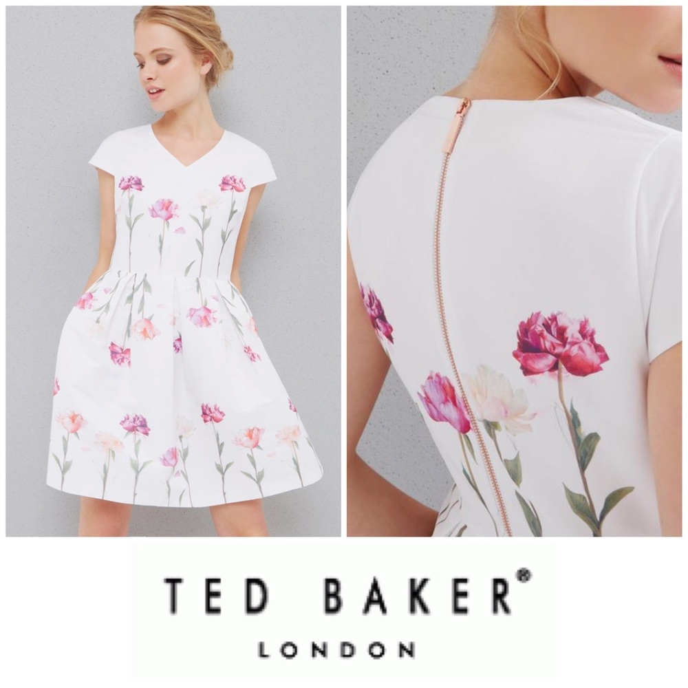 New w/ Tags Ted Baker Callia Sketchbook Dress