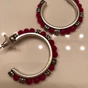 Brighton red and silver hoops