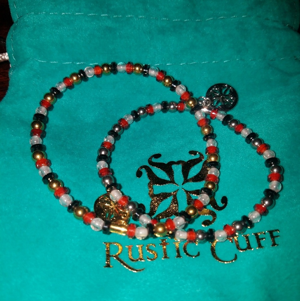 Rustic Cuff Bracelet Set- Anna