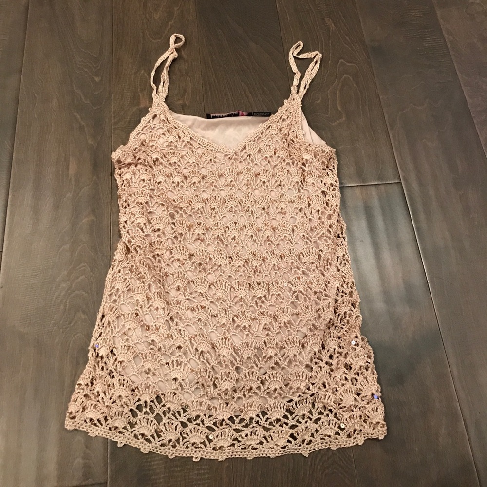 Sequined tank top