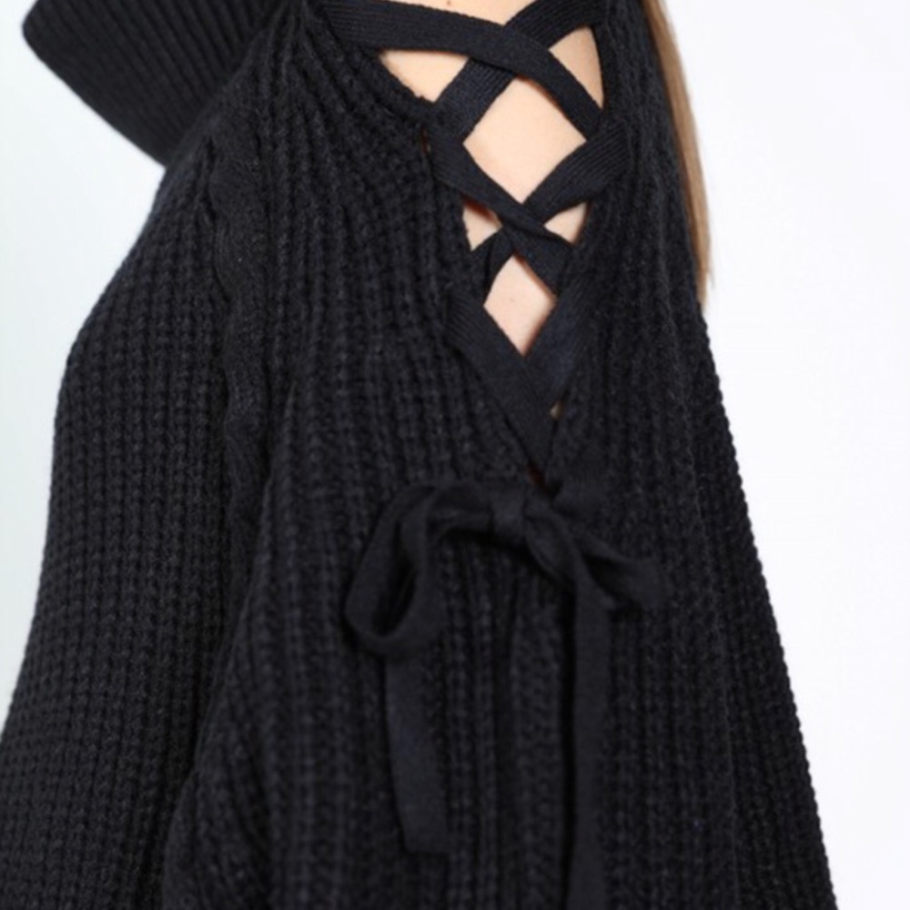 Vera Moda Tie Sleeve Sweater - Picture 3 of 8