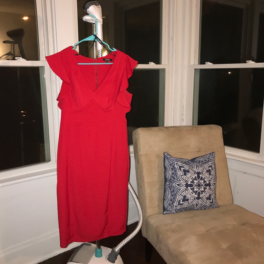 Sexy fitting red dress