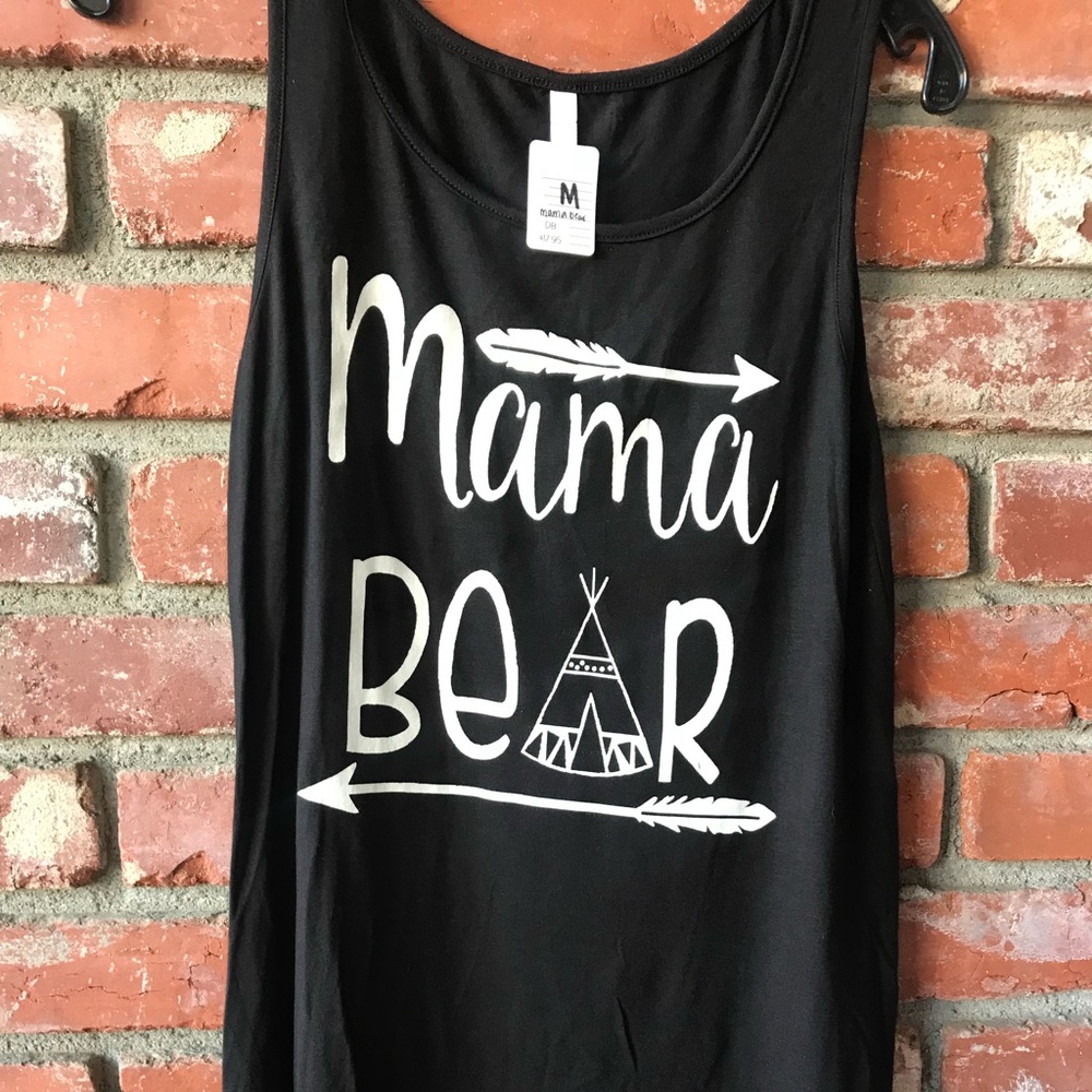 Black Mama Bear Tank Top