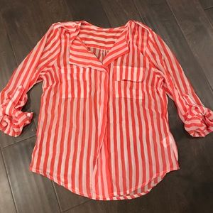 Flirty, striped blouse!