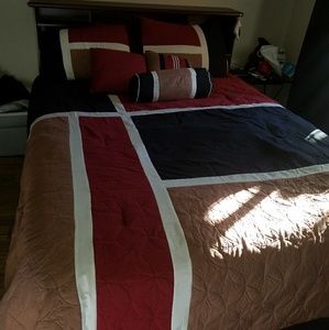 Queen Bed mattress and box spring headboard