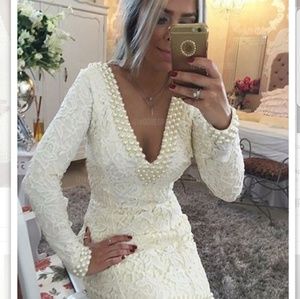 Ivory pearl custom made dress